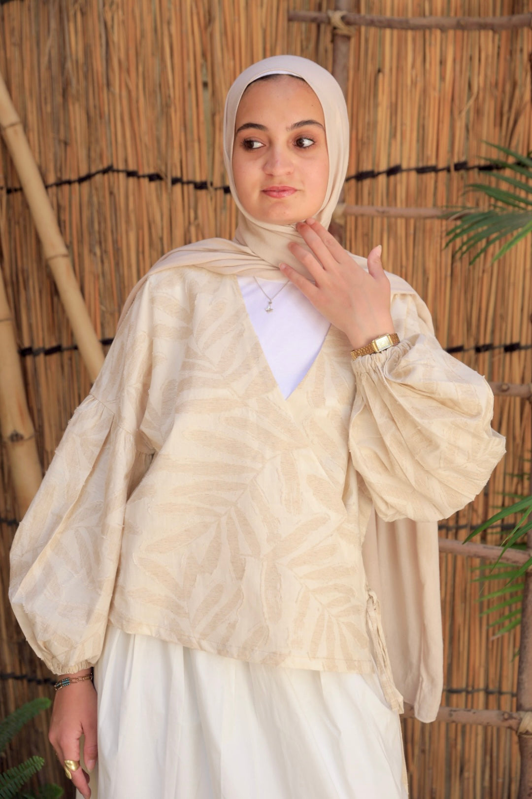 Oasis leaf kimono