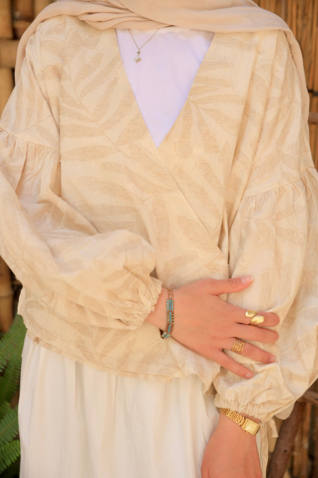 Oasis leaf kimono